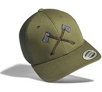 Casquette: Hache - Flexfit Classic Snapback Basecap avec Broderie - Bonnet Képi Cap Toque Cadeau - Outdoor Bûcheron - Forestier Chasse Chasseur Charpentier (One Size)