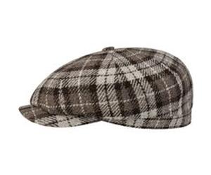 Casquette Hatteras Undyed Harris Tweed by Stetson marron foncé 58 cm
