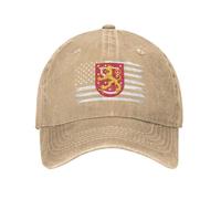 Casquette Hip Hop États-Unis Et Armoiries De La Finlande Chapeaux Pare-Soleil Réglable Strapback Trucker Cap Respirant Casquette De Baseball pour Hip Pop, Trucker, Golf