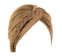 Casquette Hiver Chaud Femmes Braid Turban Hats Hat Cap Bonnet Head Scarf Wrap Cover Bonnets Noir (Khaki, One Size)
