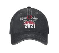 casquette homme baseball Eurovision Chanson Concours Casquettes De Baseball Classique Denim En Détresse Casquette De Soleil Style Unisexe Activités De Plein Air Casquettes Réglables Chapeau Cadeaux