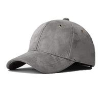 Casquette Homme Cap Chapeau Casquettes De Baseball en Daim Solide pour Hommes Femmes Hip Hop Snapback Homme Chapeau De Papa Casquette De Camionneur-Gris_Adjustable
