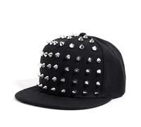 Casquette Homme Cap Chapeau Unisexe Punk Chapeau Personnalité Jazz Snapback Clouté Rivet Casquette De Baseball pour Hip Hop Rock Danse Bons Papa Chapeaux A