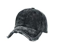 Casquette Homme En Jean D’éTé Mode Trous RéTro En DéTresse Ajustable Casquette De Baseball De Protection Solaire Unisexe Casquette De Running Respirant Confortable ExtéRieur DéContractéE Sport Voyages