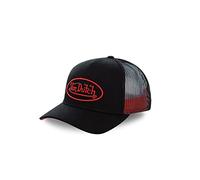 Casquette Homme & Femme Coton, Casquette Trucker, Confortable, Multi-Sport et Doux, Noir, Rouge, Taille TU