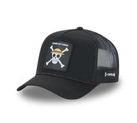 Casquette Homme & Femme One Piece, Casquette Trucker Jolly Roger, Noir, Taille TU