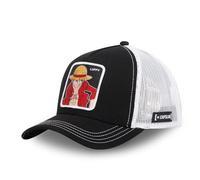 Casquette Homme & Femme One Piece, Casquette Trucker Luffy, Ajustable et Authentique, Noir, Blanc, Taille TU