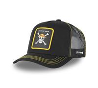 Casquette Homme & Femme One Piece, Casquette Trucker Luffy, Original Anime, Noir, Jaune, Blanc, Taille TU