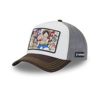 Casquette Homme One Piece, Casquette Trucker Luffy, Originale Manga Anime, Noir, Blanc, Gris, Taille TU