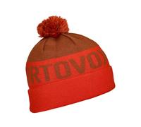 Casquette homme Ortovox Bobble Knit Beanie orange chaude