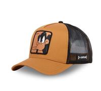 Casquette homme trucker Looney Tunes Daffy Capslab - Trucker - Filet Rigide - Noir | Marron - Visière Arrondie Taille unique