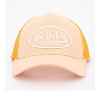 Von Dutch Casquette Homme & Femme Ajustable, Casquette Trucker Originale et Confortable, Orange, Blanc, Taille TU