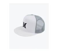 Casquette Hurley Icon Trucker, visière plate et solide, blanche
