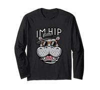 Casquette I'm Hip Cool Hippo avec Lunettes de Soleil Manche Longue