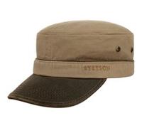 STETSON Casquette Katonah Cotton Army Femme/Homme - Militaire Boucle en métal, avec visière Printemps-été Été - S (54-55 cm) châtain