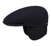 STETSON Casquette Kent à Oreillettes Femme/Homme - Made in The EU Plate Laine Gavroche avec visière, Oreillettes, Doublure, Doublure Hiver Automne-Hiver - XXL (62-63 cm) Bleu
