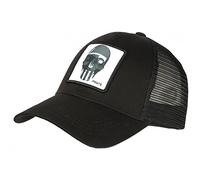 Casquette La Piraterie Rap Noire Patch Skull Blanc Streetwear Baseball - Taille Unique - Noir