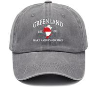 Casquette Make America Go Away, casquette Greenland, casquette de baseball Make America Go Away, Gris-NZ-1, 53