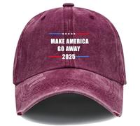 Casquette Make America Go Away, Rouge vin foncé 1, 53