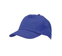 Casquette Makio Baseball pour garçons et Filles 5 Panneaux aux Couleurs Vives. 100% Coton, avec Trous d'aération et Capuchon de Fermeture réglable pour Les Enfants de 4 à 13 Ans, Bleu, Taille Unique