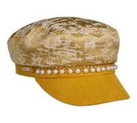 Casquette Marin avec Perles Brocade by Seeberger jaune One Size