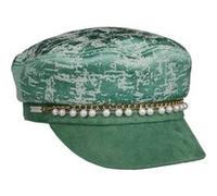 Casquette Marin avec Perles Brocade by Seeberger vert One Size