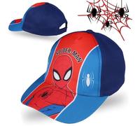 Casquette MARVEL SpiderMan bleue et rouge pour garçon - 100% coton - Sportswear 52 cm