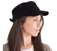 Casquette Militaire Homme en Coton, Casquette Baseball Femme À Visiere Plate, Chapeau Chinois Style Army Hat pour Été Et Hiver Noir M