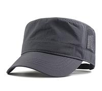 Casquette militaire XXL 62-65 cm style militaire, chapeau surdimensionné en maille respirante à séchage rapide, gris, XX-Large