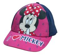 Casquette Minnie Disney - Réglable par scratch - 53 cm - - Bleu 53 cm