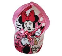 Casquette Minnie Mouse Baseball Cap Sun Hat Iconic avec Coeurs en Blanc Rose, pour Enfants, garçons et Filles (as4, Numeric, Numeric_54, Rose)