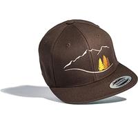 Casquette: Mountain Woods - Flexfit Classic Snapback Basecap - Bonnet Képi Cap Toque Cadeau - Outdoor Sport-s Escalade Bloc Boulder Randonnée Montagne Alpin-isme Hiver Camping (One Size)
