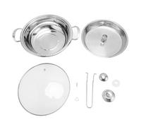 Casquette natucoco avec panier de vapeur à vapeur en acier inoxydable Sucrepan Ensemble avec couvercle Sauce polyvalente Pot traditionnel Japonais petit pot de cuisson pour le