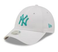 New Era New York Yankees League Essential White Aqua 9Forty Women Adjustable Cap - One-Size