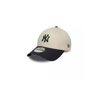 New Era Colour Block 9Forty Casquette réglable NY Yankees Beige Bleu foncé Taille unique