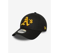 Casquette New Era MLB Side Patch 9FORTY Athletics noir pur jaune
