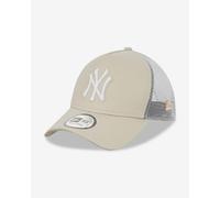 New Era Casquette New York Yankees League Essential 9FORTY A-Frame Trucker beige blanc