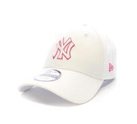 New Era Casquette Team Outline 9FORTY Neyyan Blanc et rose 100% coton Mixte Taille unique
