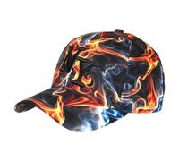 Casquette NY Flamme Orange Bleue Streetwear Fashion New York - Taille Unique - Orange