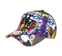 Casquette NY Loup Bleue Grise Print Fashion Original Baseball Wolf - Taille Unique - Gris