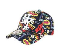 Casquette NY Noire et Jaune Originale Streetwear Baseball Bang Boum - Taille Unique - Noir
