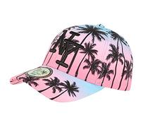 Casquette NY Rose et Bleue Tropical Fashion Sunset Baseball - Taille Unique - Rose