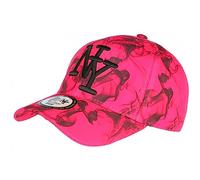 Casquette NY Rose Fluo et Noire Fashion Baseball Smoky - Taille Unique - Rose