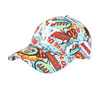 Casquette NY Turquoise et Rouge Originale Streetwear Baseball Bang Boum - Taille Unique - Bleu