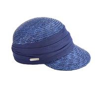 Casquette Paille Naturelle Marine - Seeberger - Taille Unique