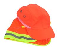 Casquette Pare-Soleil Réfléchissante Orange en Nylon | Design Moderne Haute Visibilité, Séchage Rapide, pour Cyclisme de Nuit et Activités en Plein Air
