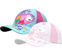 Casquette Peppa Pig - Casquette colorée pour enfants avec un doux motif Peppa Wutz, 100% coton bleu