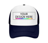 Casquette Personalisable, Casquette Personnalisée Baseball Maille avec Texte, Logo Et Imprimer Photo, Image, Cadeau De Casquette Réglable Personnalisé ete Respirante pour Mère Père Homme Femme Ami