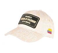 Casquette Plata o Plomo Beige et Blanche Strass Streetwear Colombia Baseball - Taille Unique - Beige