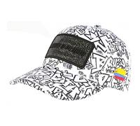 Casquette Plata o Plomo Blanche et Noire Strass Streetwear Bogota Baseball - Taille Unique - Blanc